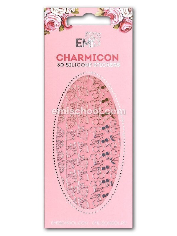 EMI Charmicon 3D Silicone Stickers – #43 Berries Gold/Silver