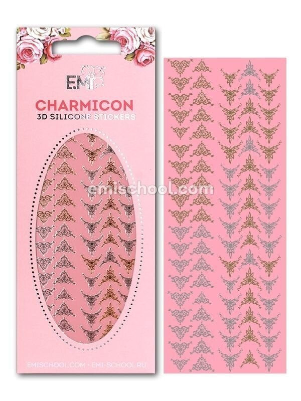 EMI Charmicon 3D Silicone Stickers – Lunula #21 Gold/Silver