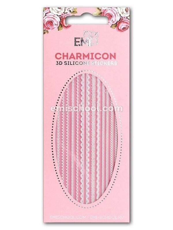 EMI Charmicon 3D Silicone Stickers – Lace MIX White #3