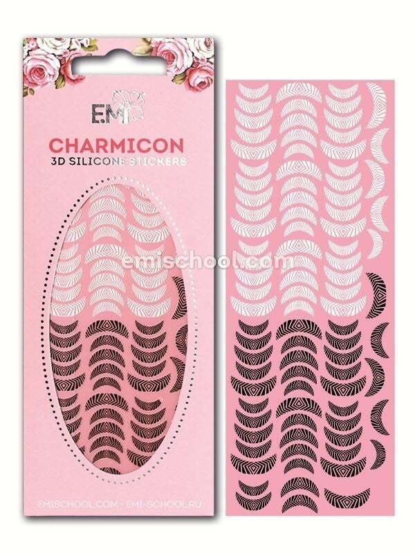 EMI Charmicon 3D Silicone Stickers – Lunula #16 Black/White
