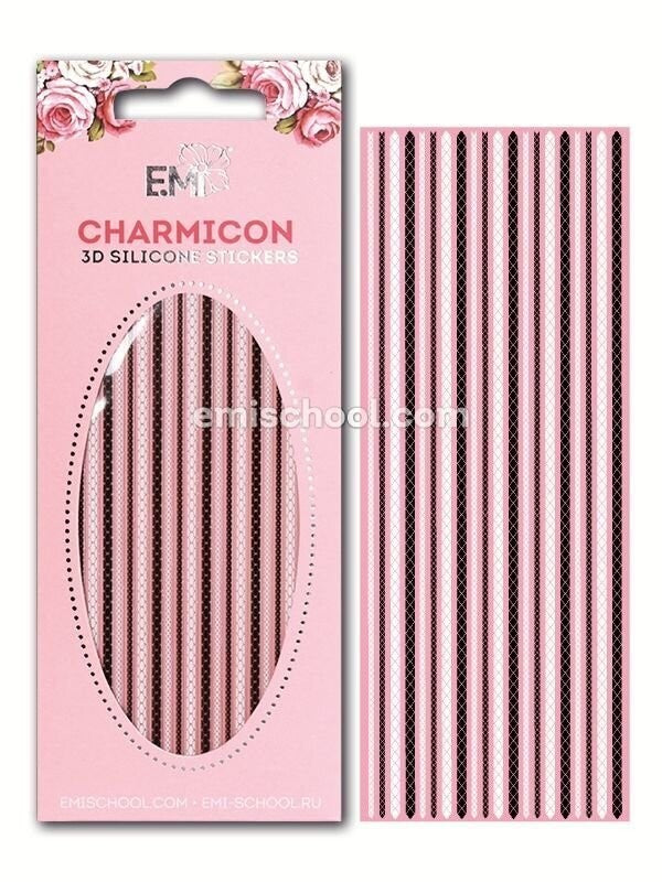 EMI Charmicon 3D Silicone Stickers – Chain #9 Black/White