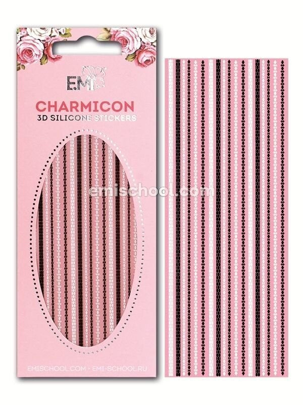 EMI Charmicon 3D Silicone Stickers – Chain #7 Black/White