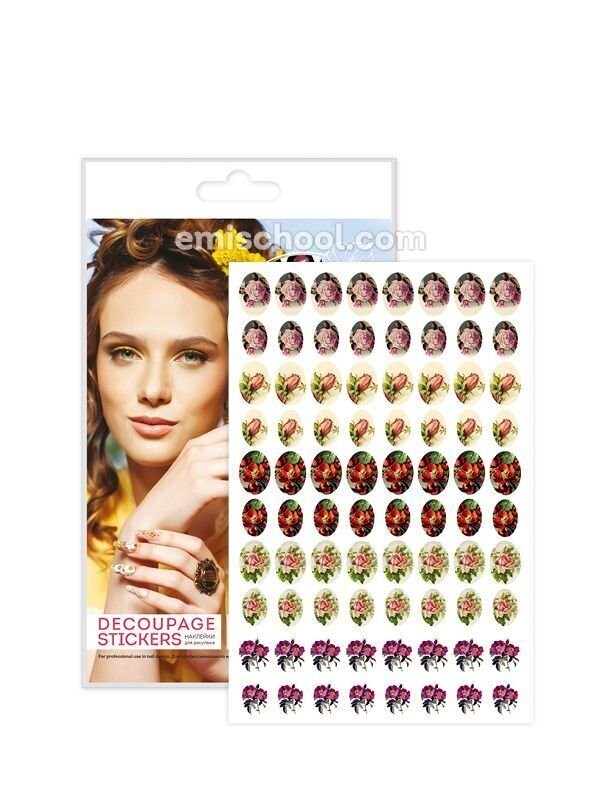 Decoupage Stickers 3D Vintage Flowers #3