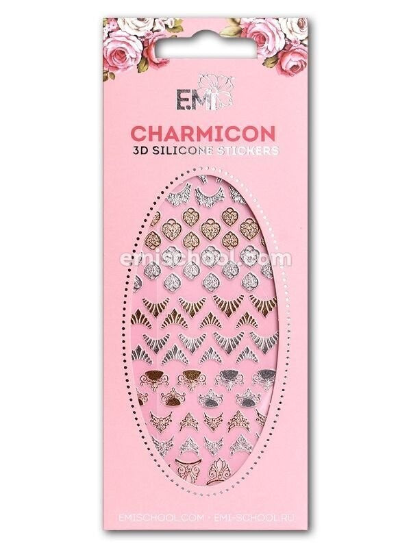 EMI Charmicon 3D Silicone Stickers – Lunula MIX #6 Gold/Silver