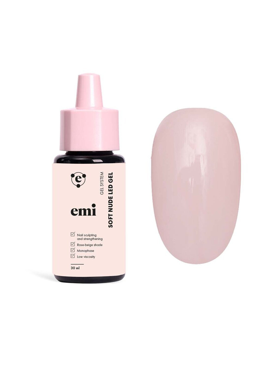 Soft Nude LED Gel in the bottle, 15ml/30ml