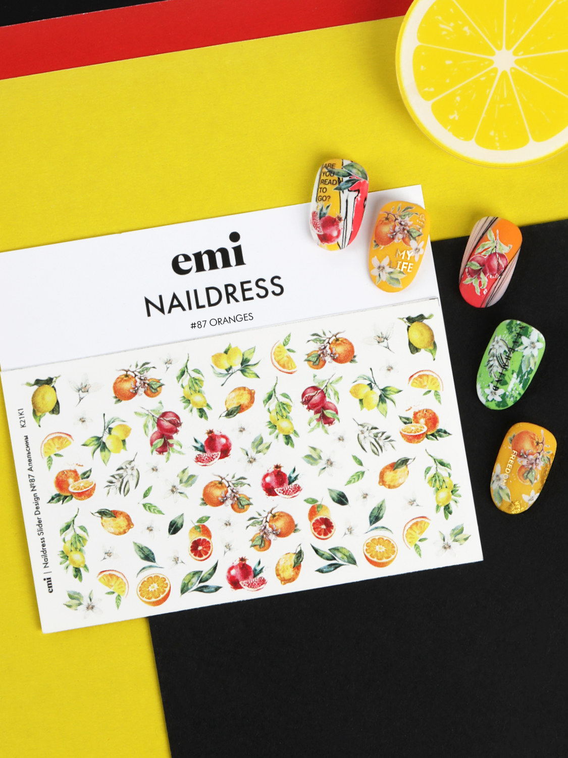 EMI Naildress Slider Design – #87 Oranges