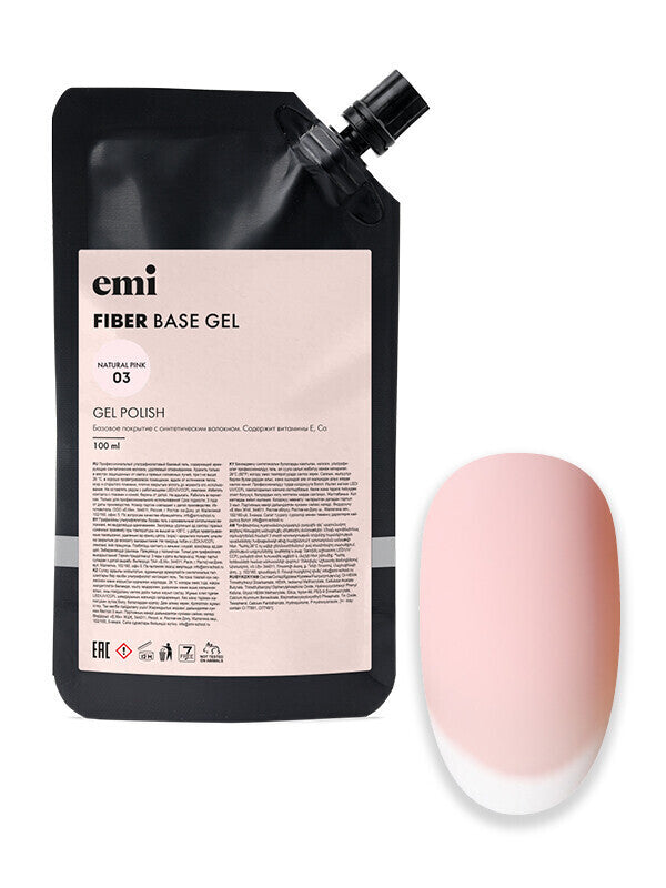 E.MiLac Fiber Base Gel Natural Pink #3