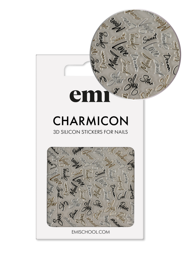 EMI Charmicon 3D Silicone Stickers – #228 Italics