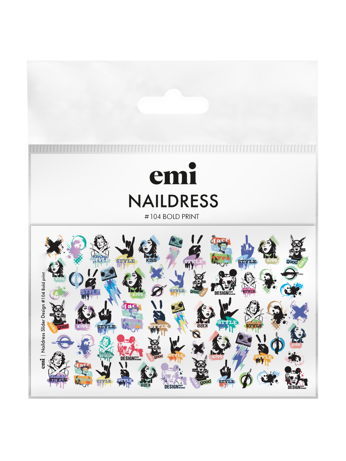 EMI Naildress Slider Design – #104 Cheeky Print
