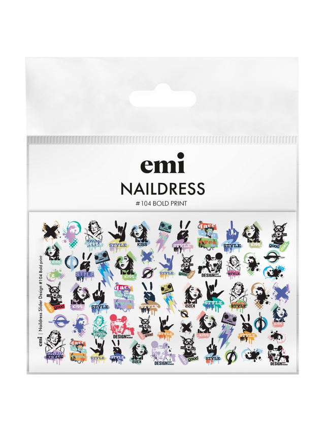 EMI Naildress Slider Design – #104 Cheeky Print
