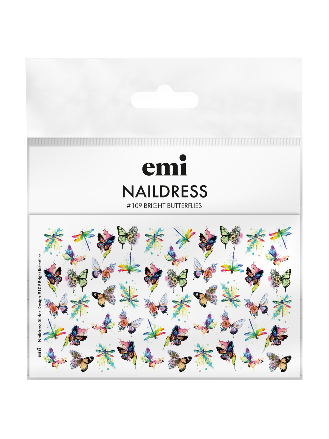 EMI Naildress Slider Design – #109 Bright Butterflies