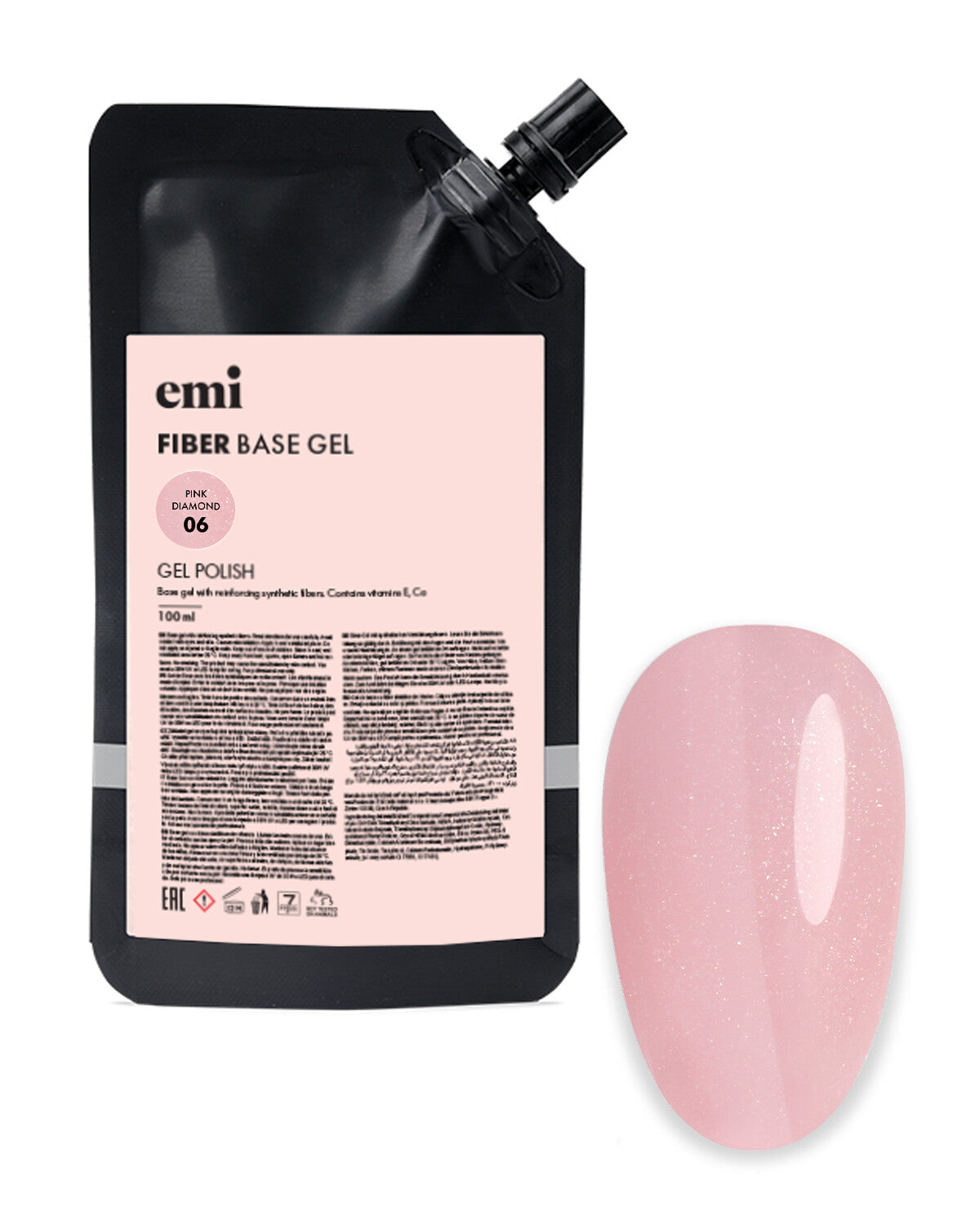 E.MiLac Fiber Base Gel Pink Diamond #6