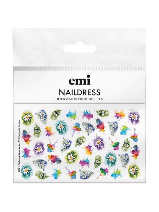 EMI Naildress Slider Design – #108 Watercolor Sketches