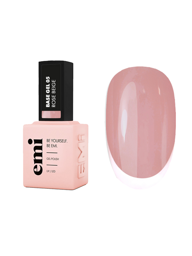 E.MiLac Base Gel Rose Beige #05, 9 ml.