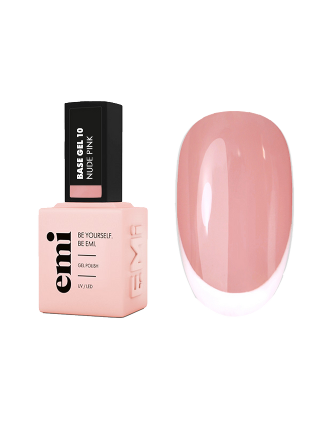 E.MiLac Base Gel Nude Pink #10, 9/15ml.