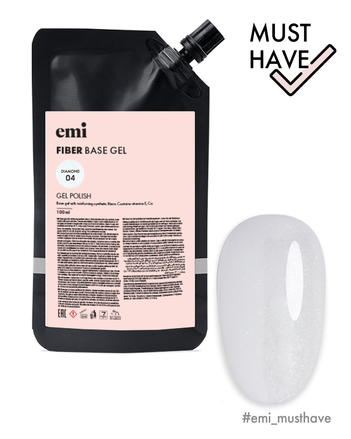 E.MiLac Fiber Base Gel Diamond #4