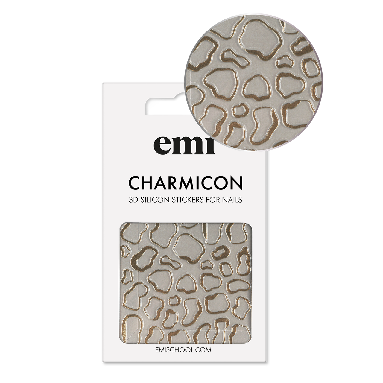 Charmicon 3D Silicone Stickers #238 Gold splotches
