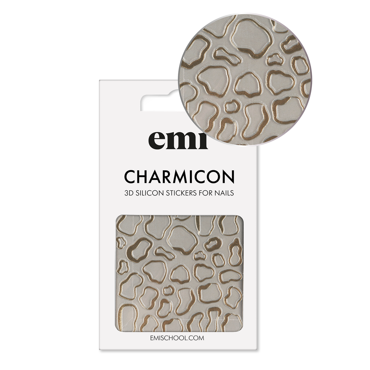 EMI Charmicon 3D Silicone Stickers – #238 Gold splotches