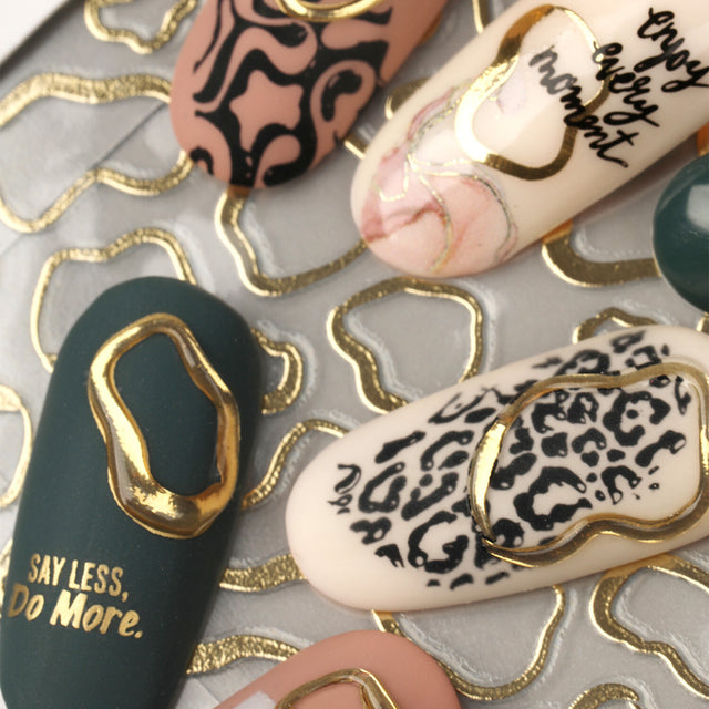 Charmicon 3D Silicone Stickers #238 Gold splotches