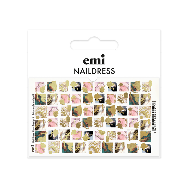 EMI Naildress Slider Design – #116 Marble and gold