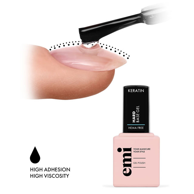 E.MiLac Hard Base Gel Hema Free, 9 ml