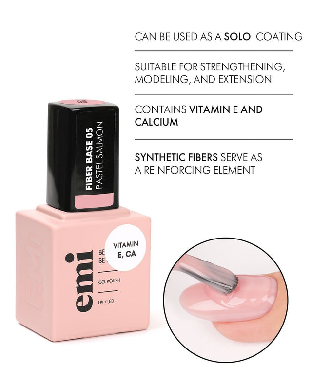 E.MiLac Fiber Basel Gel Pastel Salmon #5