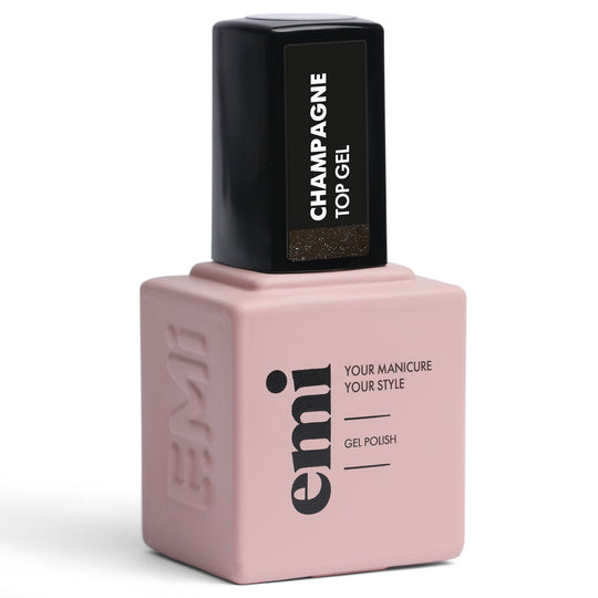 E.MiLac Champagne Top Gel, 9 ml.