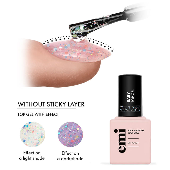 E.MiLac Baby Top Gel, 9 ml.