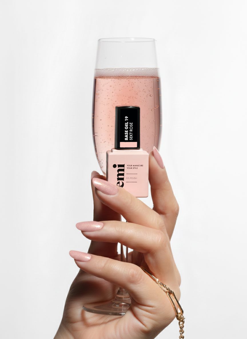 E.MiLac Base Gel Sekt Rosé #19, 9 ml.