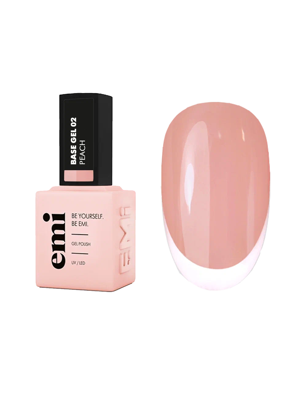 E.MiLac Base Gel Peach #02, 9 ml.