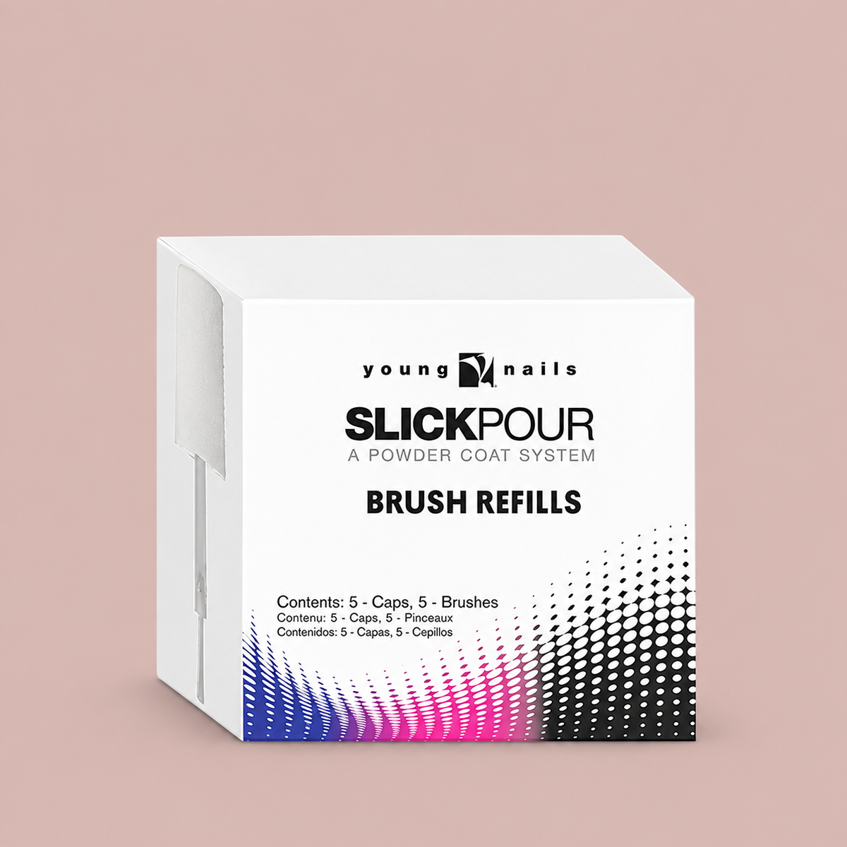 Young Nails SlickPour Brush Refills, 5 stuks