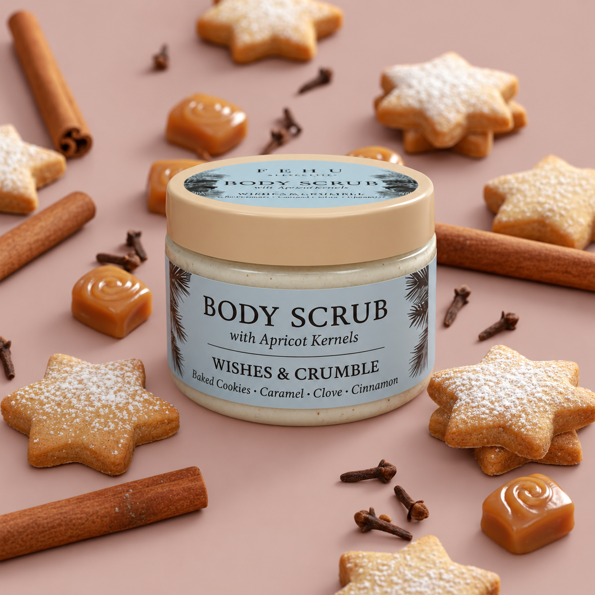 FEHU Body Scrub Wishes & Crumble, 120 g