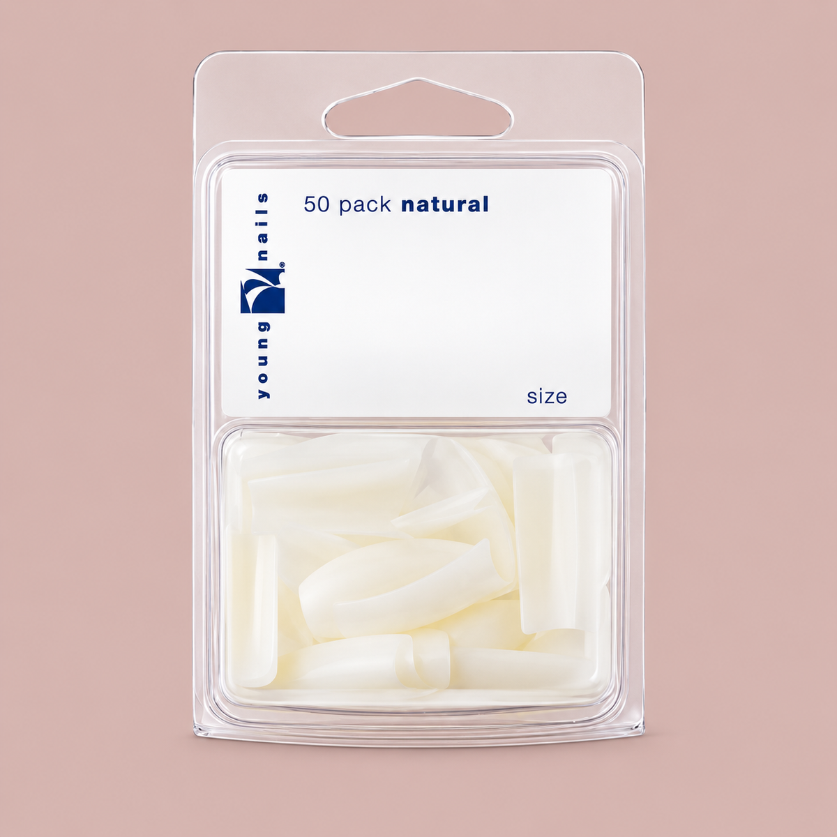 Young Nails Natural Tips Refill, 50 stuks