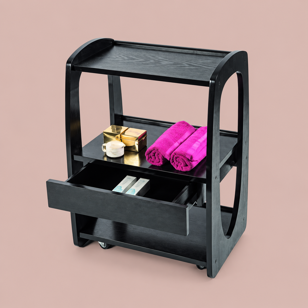 SIBEL Wooden Zen Trolley Brown