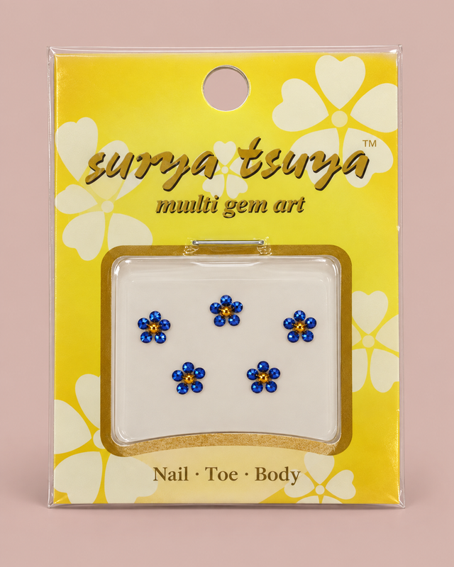 TSUYA Nail/Body Stickers – Blauw/goud