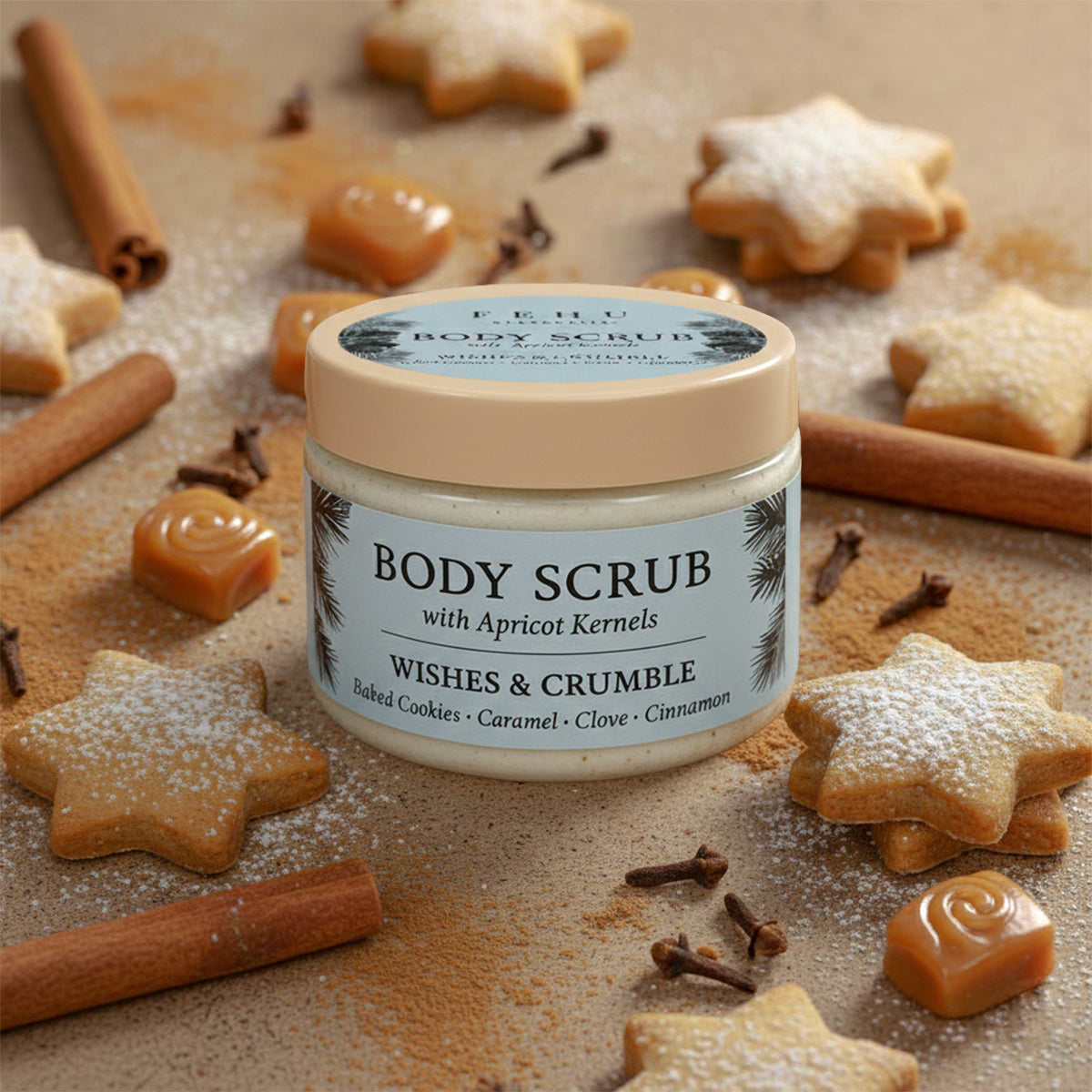 FEHU Body Scrub Wishes & Crumble, 120 g