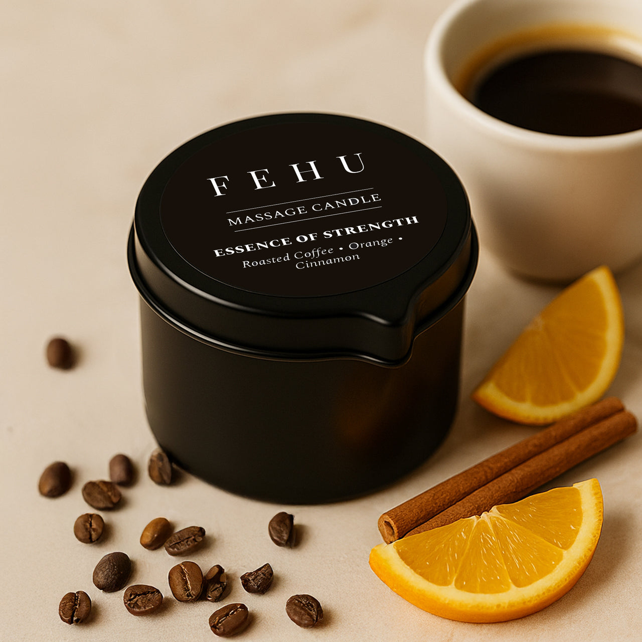 FEHU Massage Candle Essence of Strength, 30 g / 100 g.