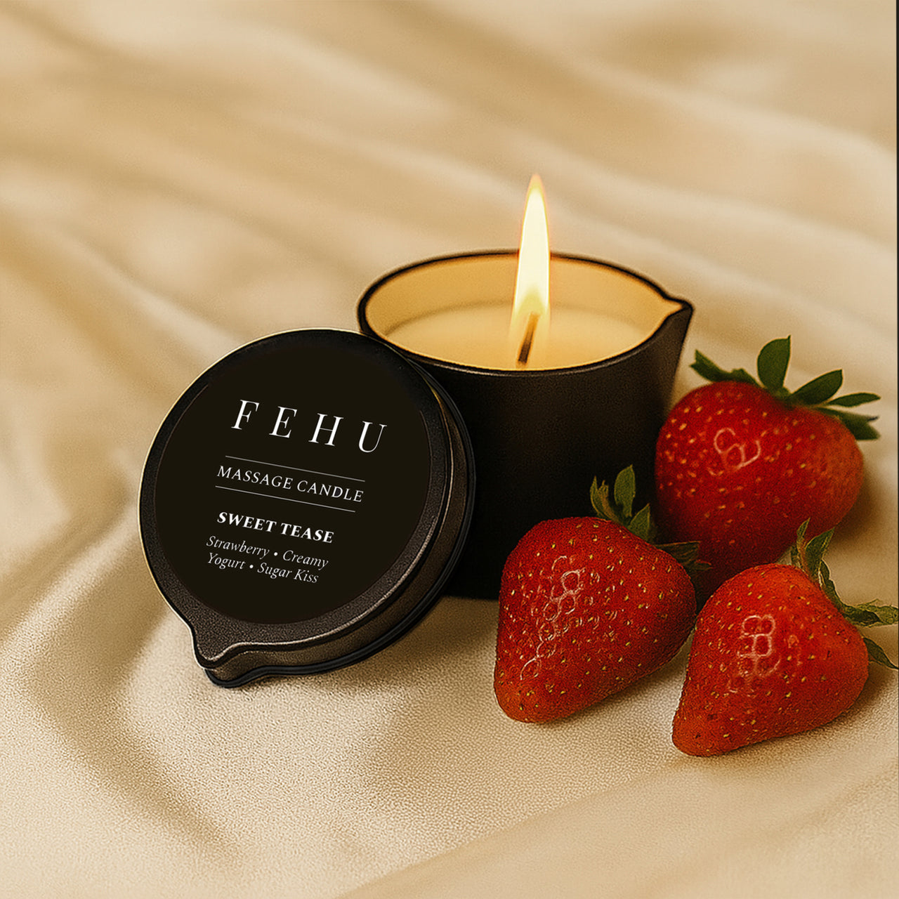 FEHU Massage Candle Sweet Tease, 30 g / 100 g.