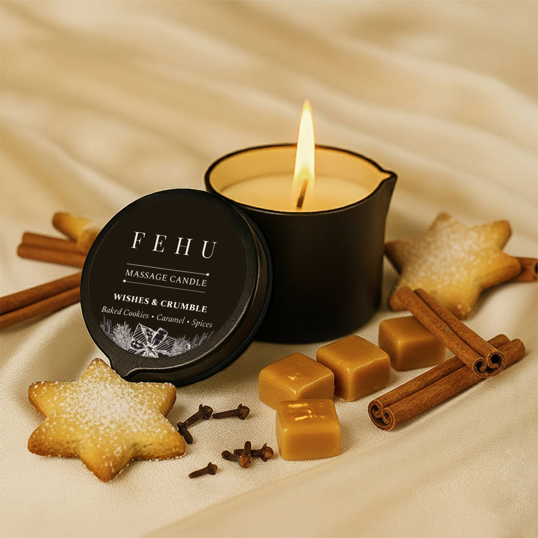 FEHU Massage Candle Wishes & Crumble, 30 g