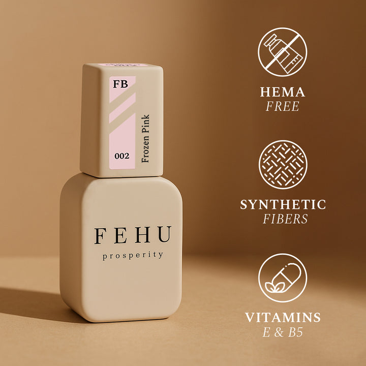 FEHU Fiber Base Gel Frozen Pink #02, 12ml