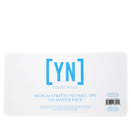 Medium Stiletto No Well Tips 550 Pack