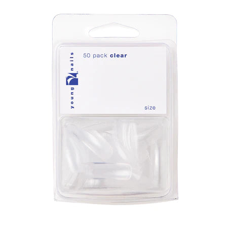 Young Nails Clear Tips 50 Pack Refill