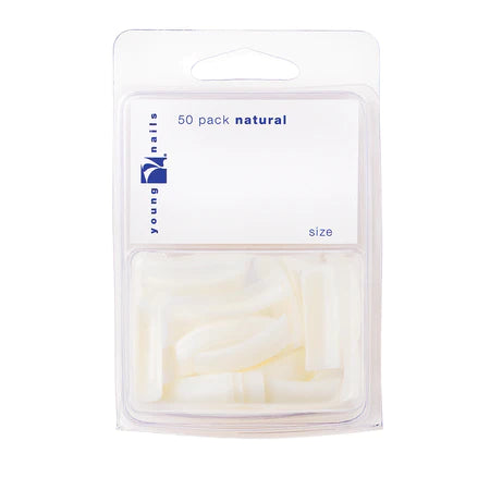 Young Nails Natural Tips 50 Pack Refill