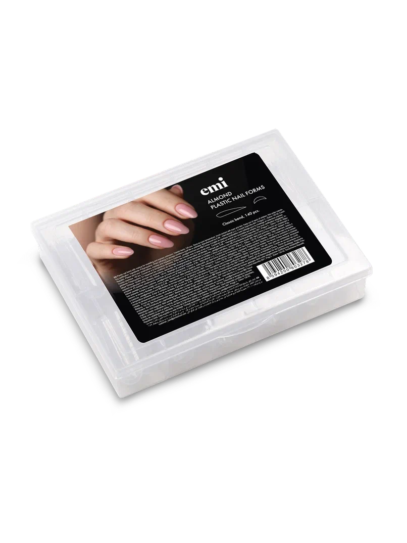 EMi Plastic Full Cover Nail Tips Almond 140pcs
