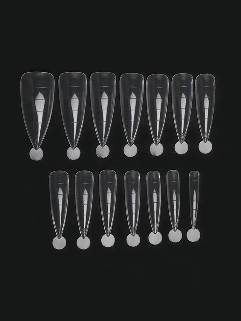 EMi Plastic Full Cover Nail Tips Almond 140pcs