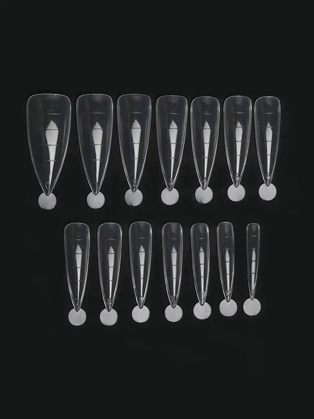 EMi Plastic Full Cover Nail Tips Almond 140pcs