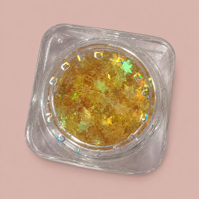 Color Revolution Glitter – Geel sterren
