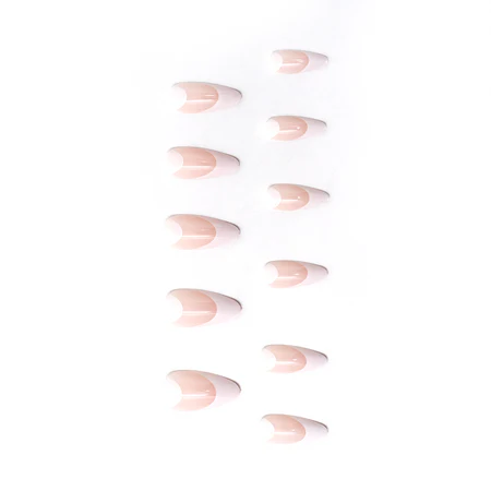 Full Cover French Moon Almond Nail Tips 550 Master Pack