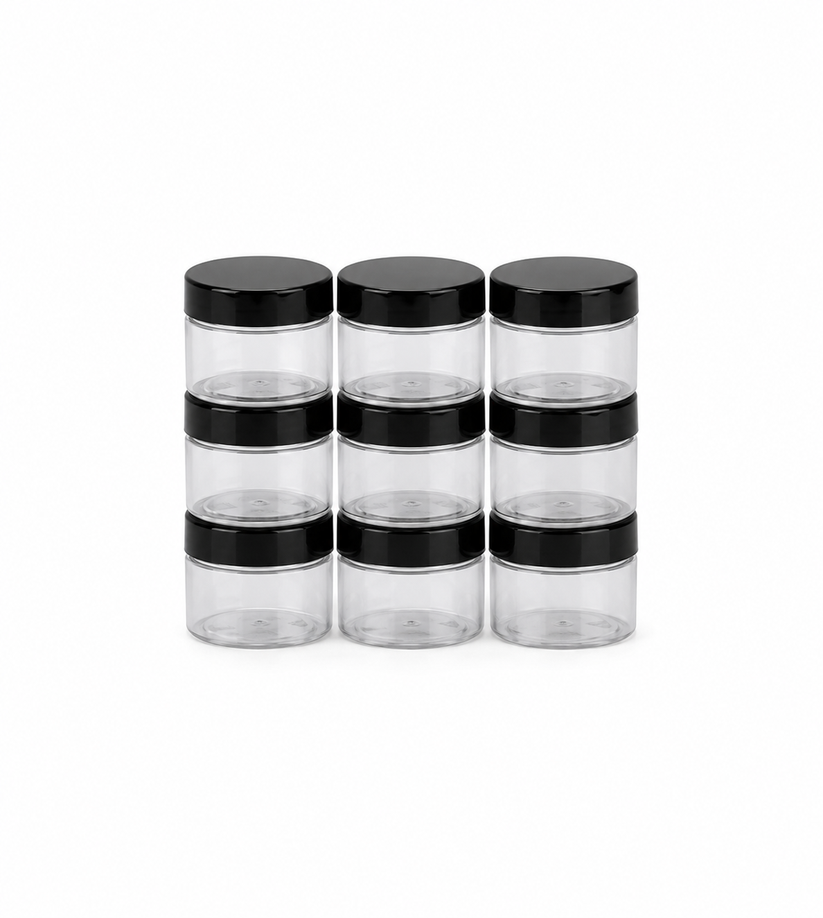 Young Nails 1/4 oz Mixing Jars, Clear (9 Stuks)