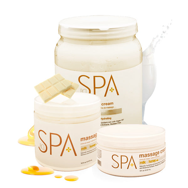 BCL SPA Massage Cream Milk + Honey with White Chocolate - 16oz